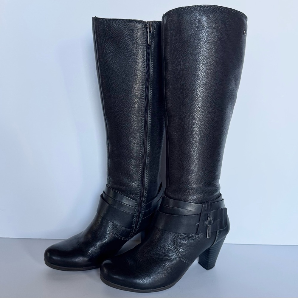 Pikolinos Tall Black Leather Boots - size 6